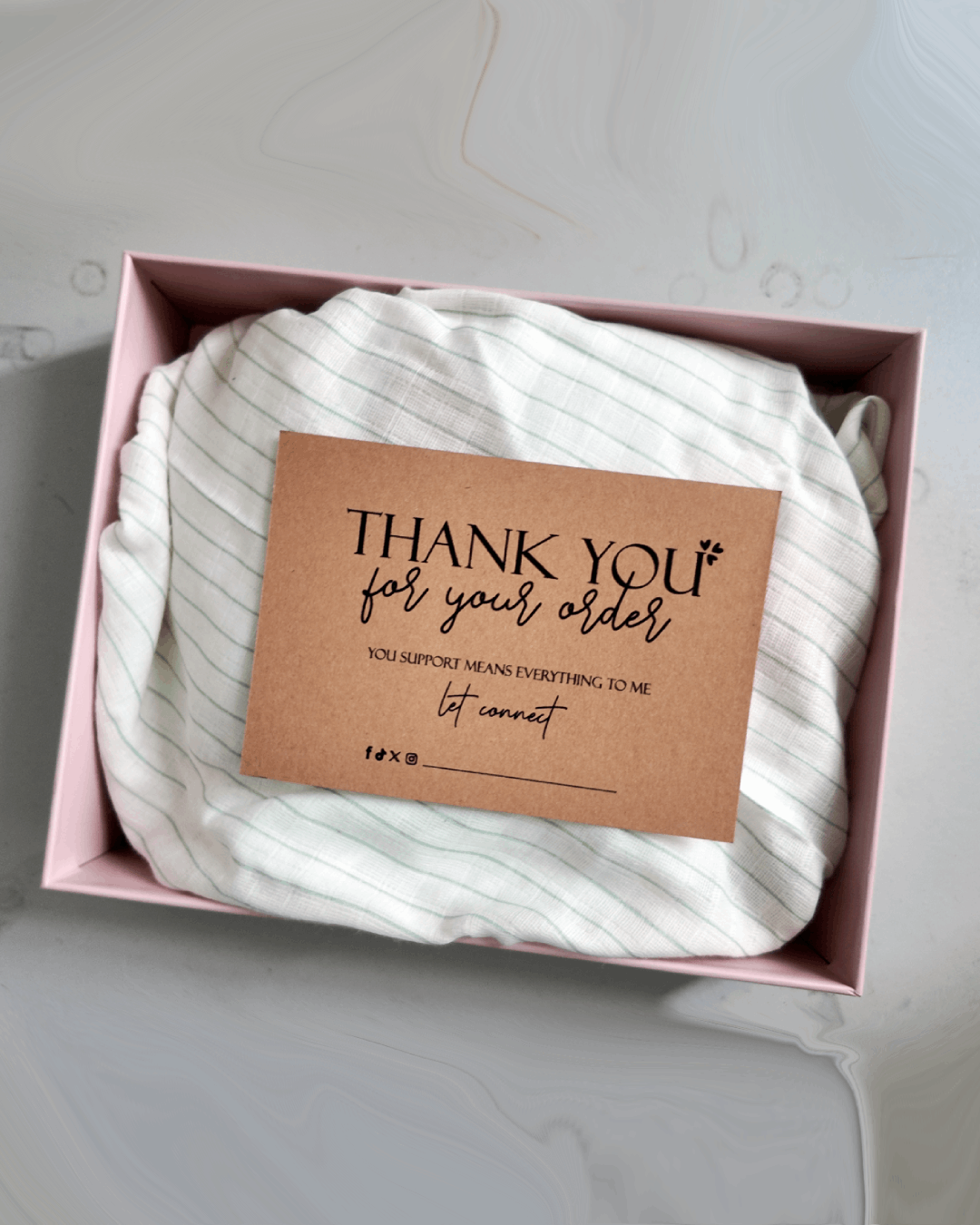 Kraft Thank you card 