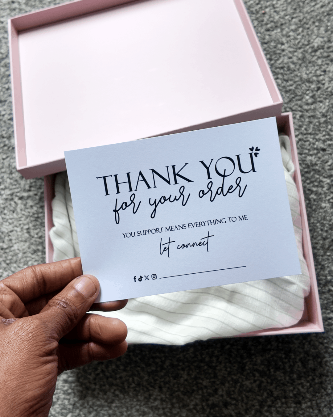 White Background Thank You Card