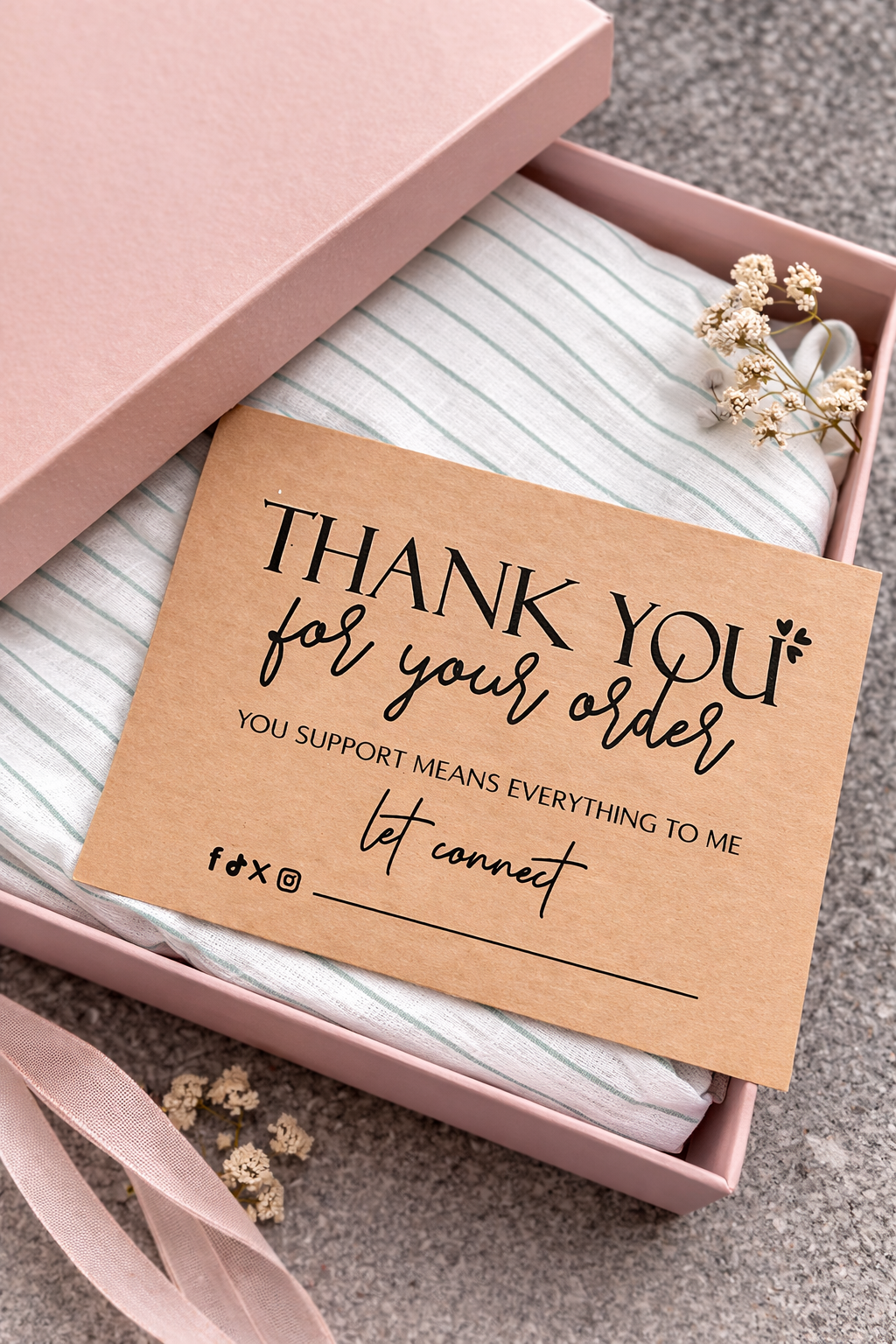 Kraft Thank you card 