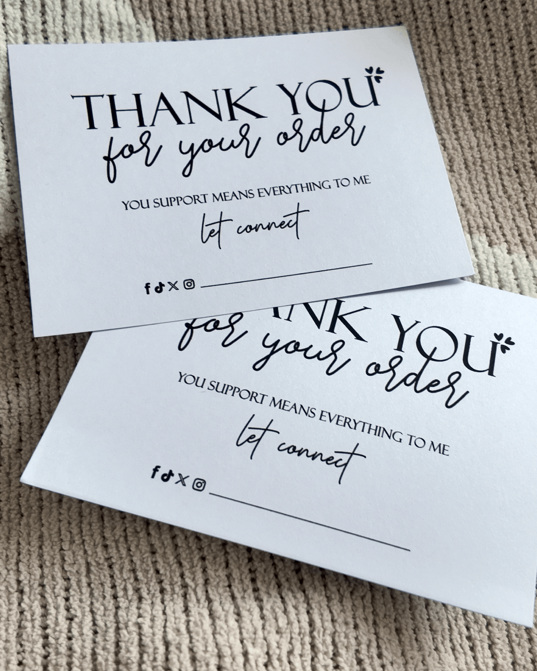 White Background Thank You Card
