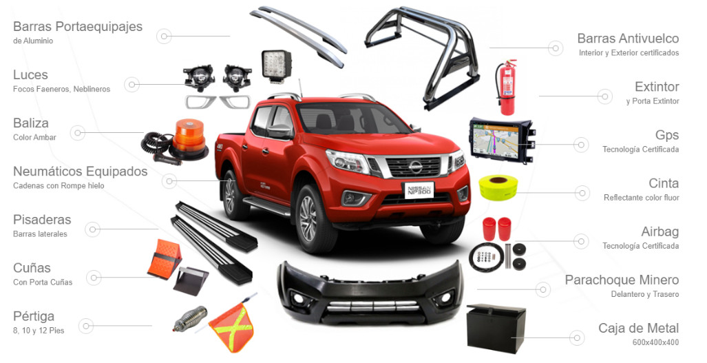 Equipamiento minero para camioneta