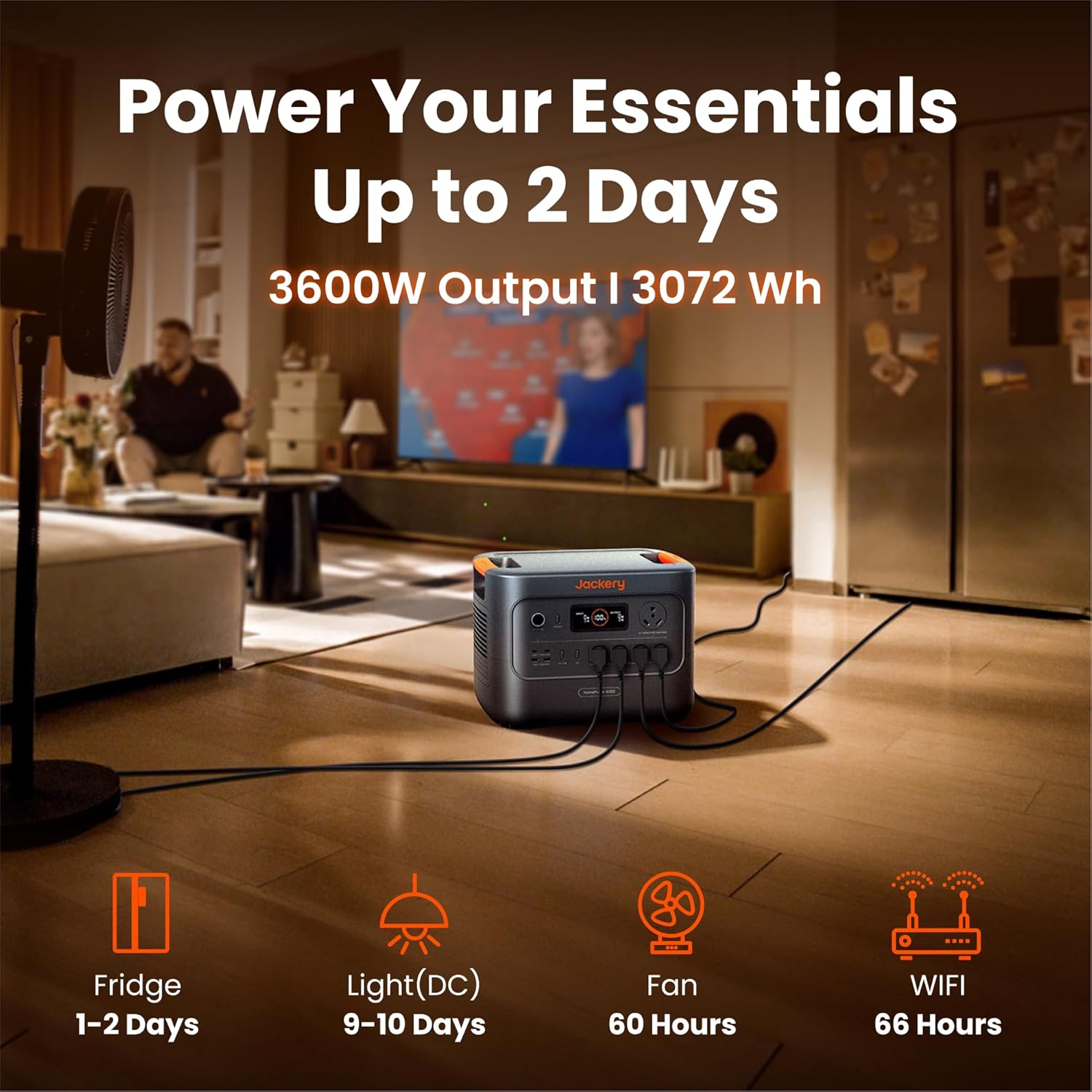Jackery HomePower 3000 Portable Power Station with 2X 200W Solar Panels
