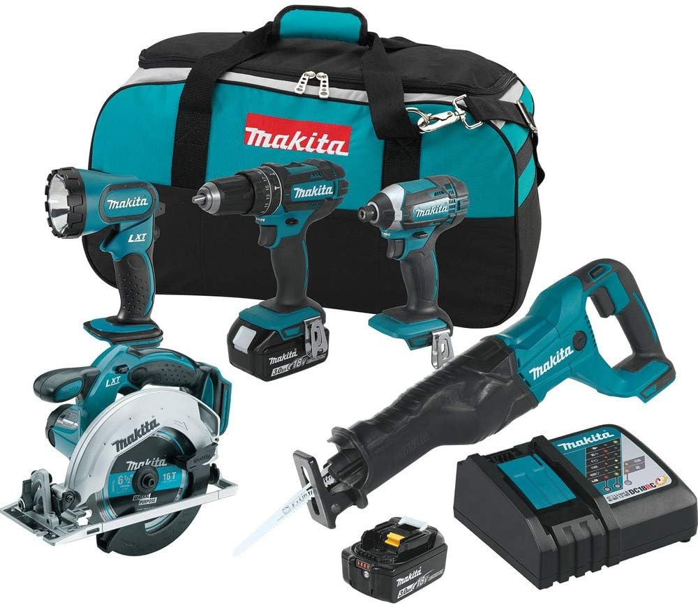 Makita XT505 18V LXT® Lithium-Ion Cordless 5-Pc. Combo Kit (3.0Ah)