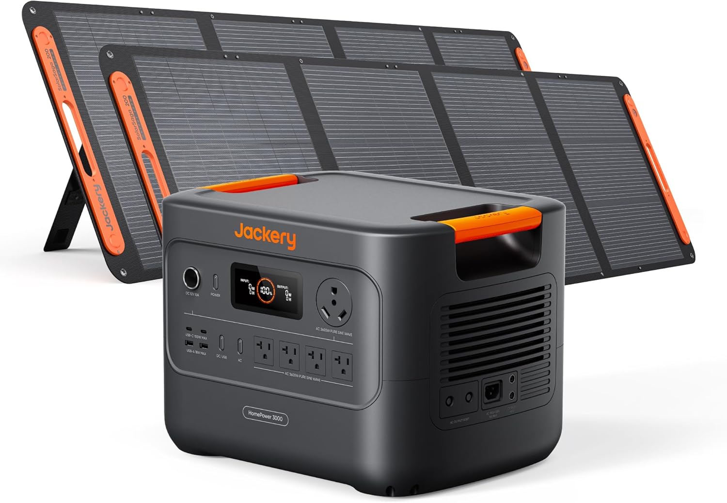 Jackery HomePower 3000 Portable Power Station with 2X 200W Solar Panels