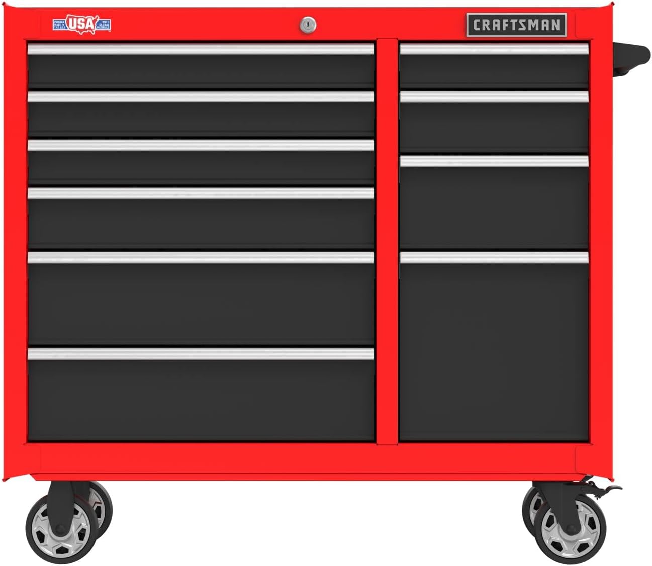 CRAFTSMAN 41" Rolling Tool Chest, 10-Drawer Steel Tool Cabinet with Drawer Trays and Paper Towel Holder (CMST341102RB)