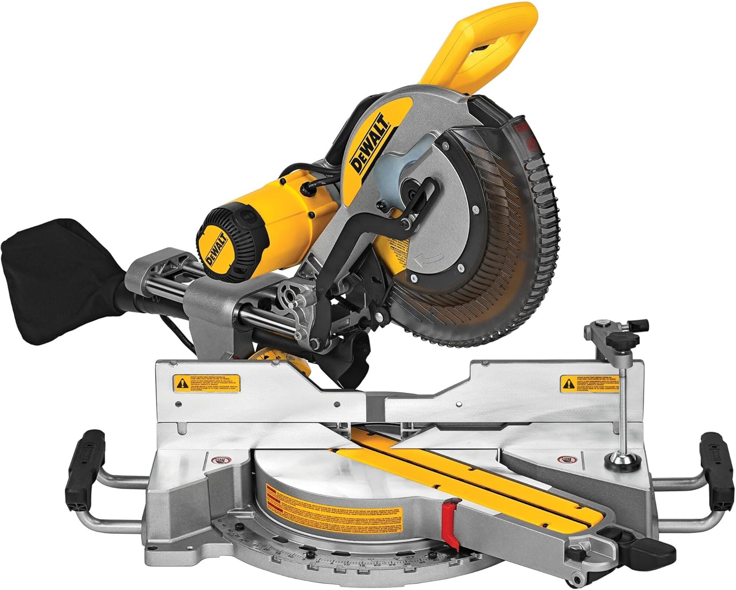 DEWALT Miter Saw, 12-inch Double Bevel Sliding Compound Miter Saw with XPS LED Shadow Light System, Includes Blade Wrench, Material Clamp and Dust Bag