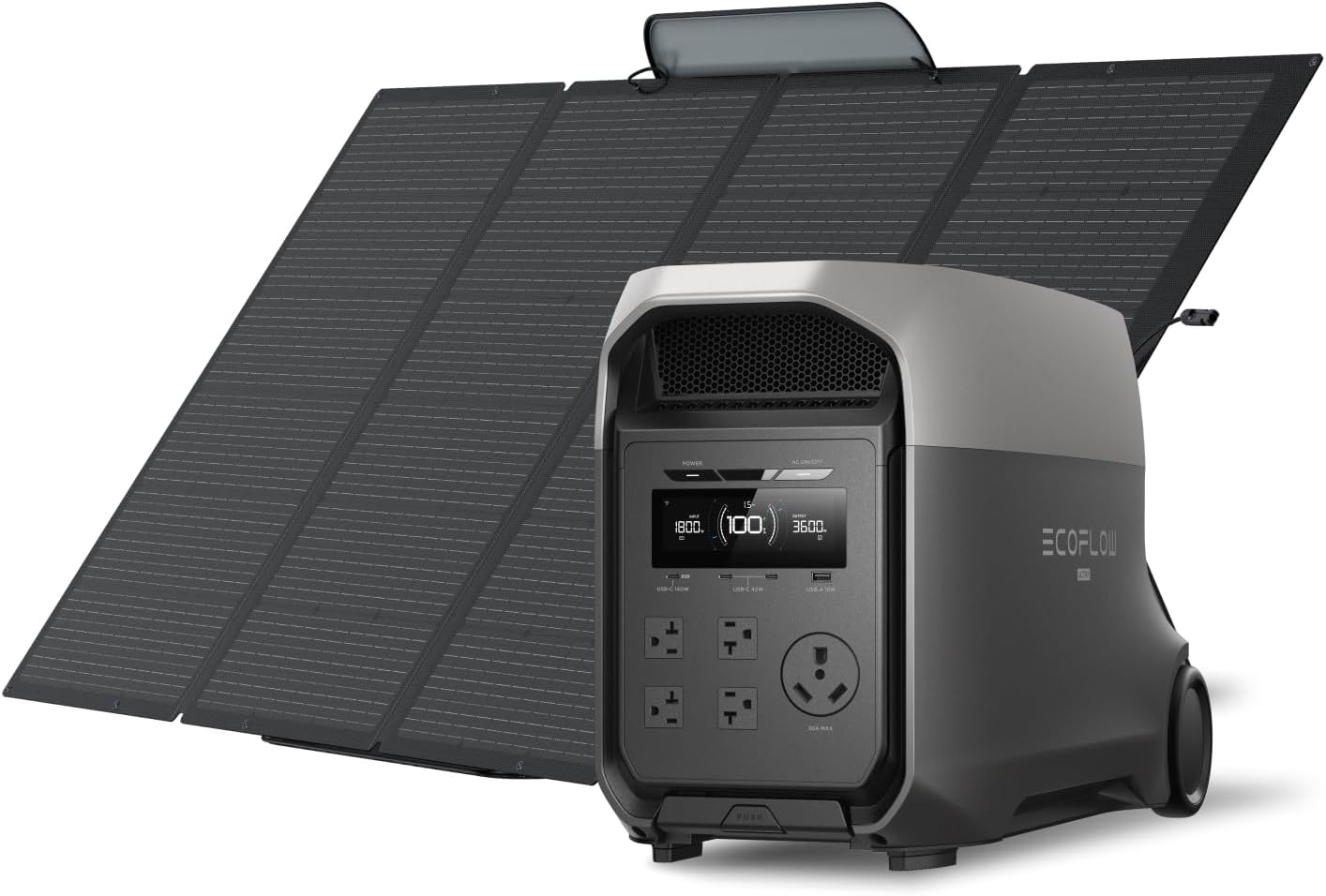 EF ECOFLOW DELTA 3 Ultra Portable Power Station with 400W Solar Panel