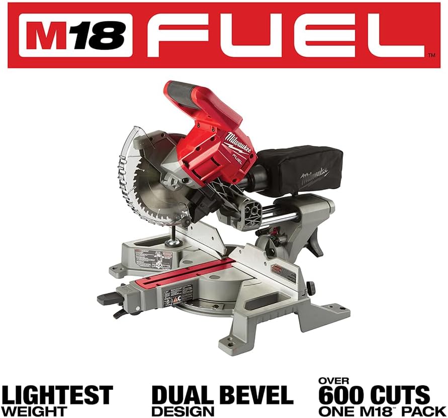 2733-20 M18 Fuel, 7-1/4", Dual Bevel, Sliding, Compound Miter Saw