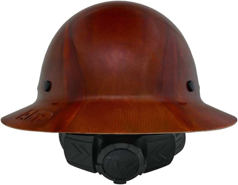 AFP Fiber Full Brim Hard Hat | 6 Point Ratchet Suspension | OSHA & ANSI Rated | Hard Hats for Men | Premium Construction Helmets for Safety