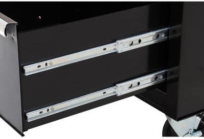Husky 52 in. W 9-Drawer Mobile with 5 in. x 2 in. casters Work Bench in Black