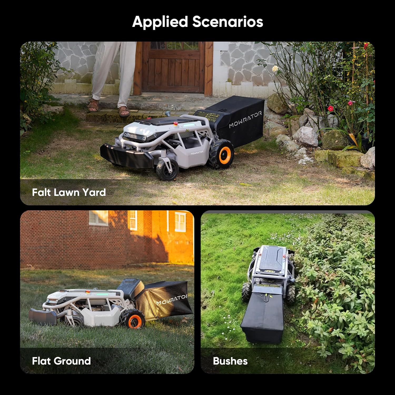 Remote Control Lawn Mower S1 2WD 56V18Ah, Multi-Functions RC Lawn Mower with 1.8-4.6 Inch Cutting Height 21 Inch Real Blade for Mowing 1.12 Acres