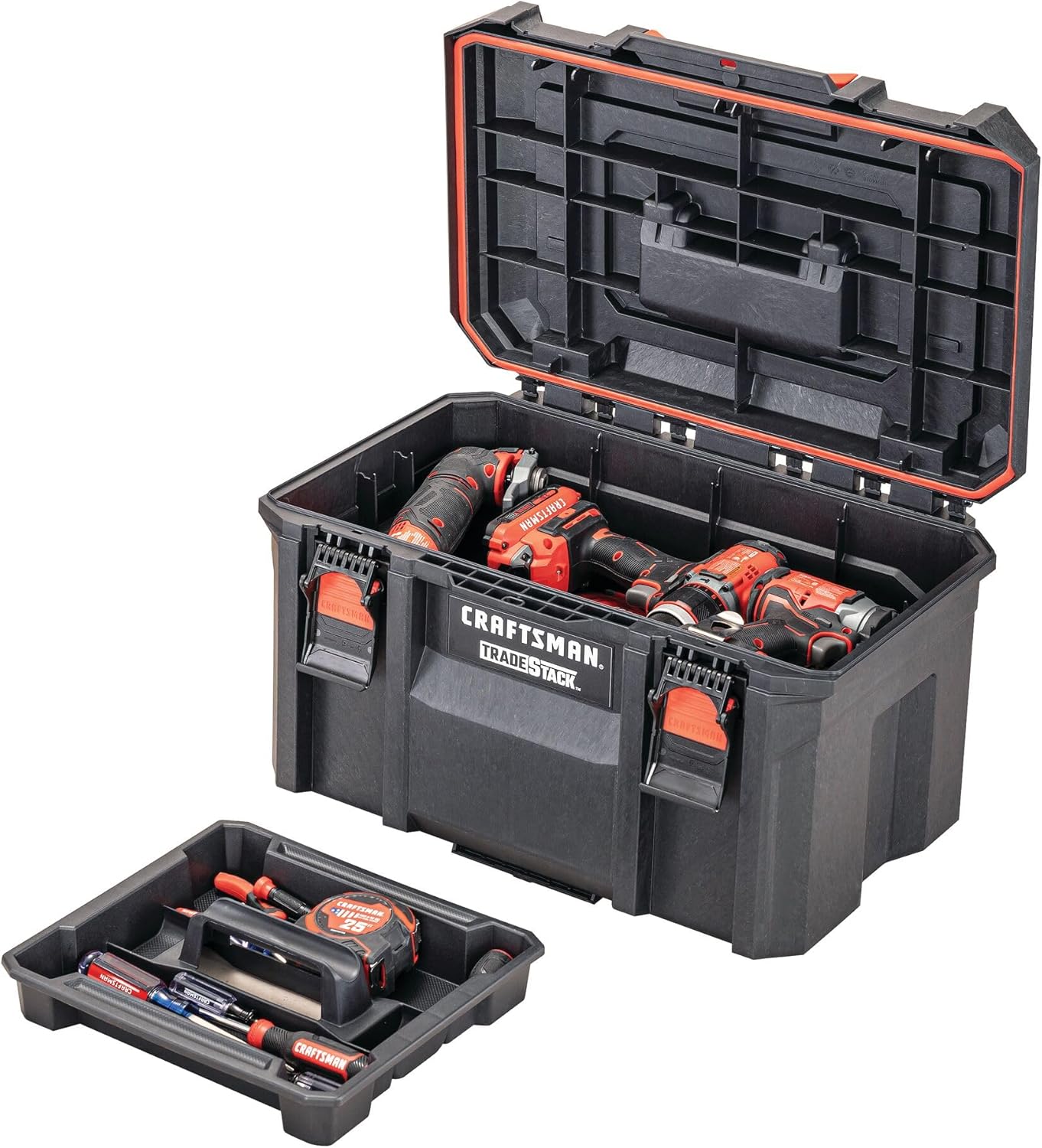 CRAFTSMAN TRADESTACK Tool Box, Waterproof Indoor/Outdoor, Stackable Tool Storage, Lockable, 21 Inch (CMST21430)