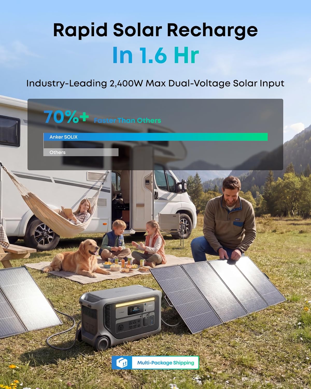 Anker SOLIX F3000 Portable Power Station with 400W Solar Panel