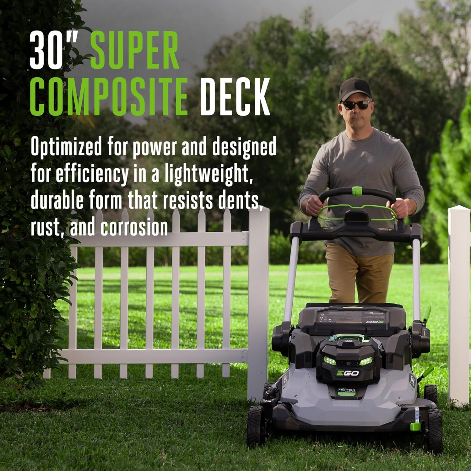 EGO POWER+ Electric Lawn Mower, Self-Propelled Cordless with 30" Super Composite Deck, Includes (2) 56V 6.0Ah Batteries and Dual Port Charger