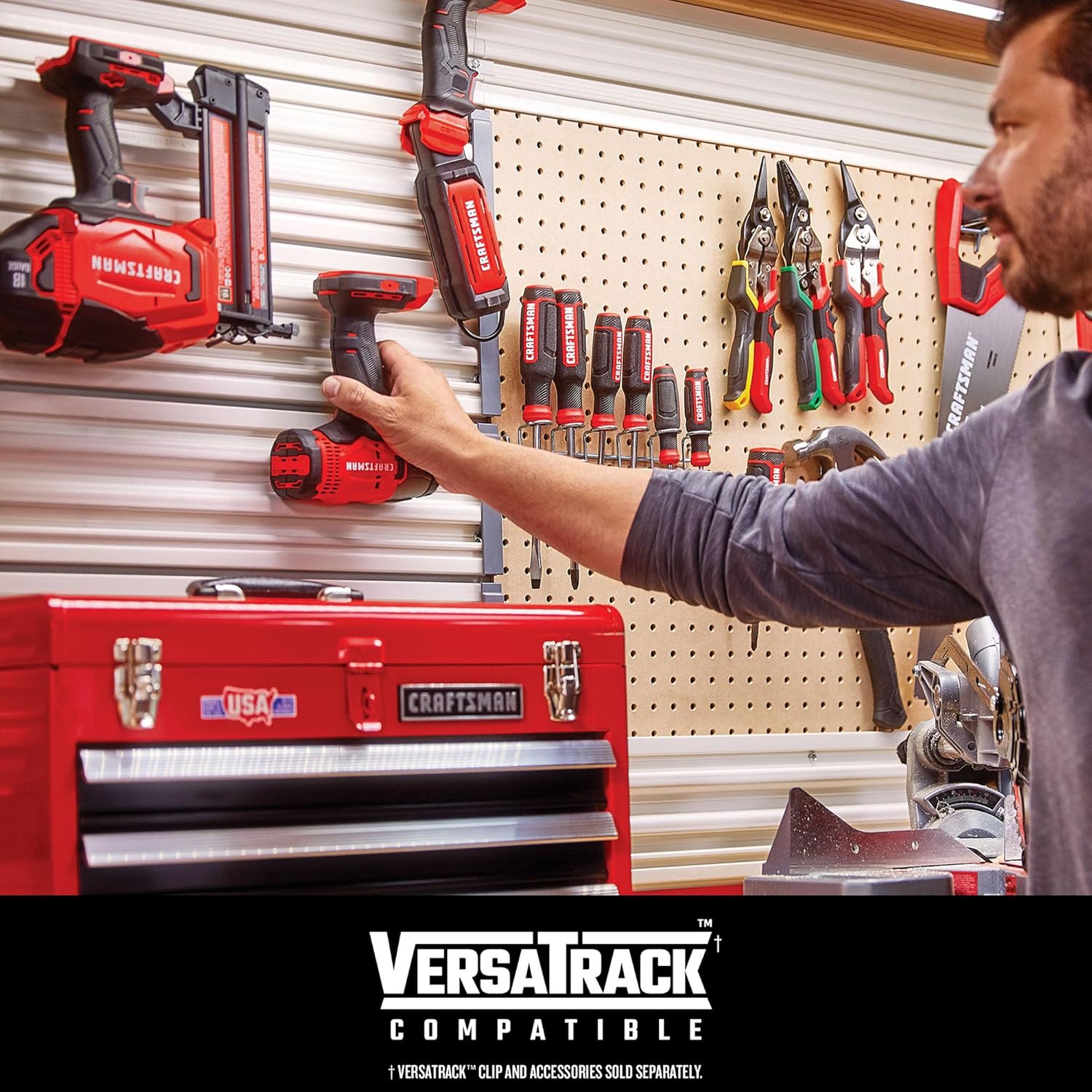 CRAFTSMAN V20 Cordless 6-Tool Combo Kit With Two 2.0 Ah Batteries and Charger