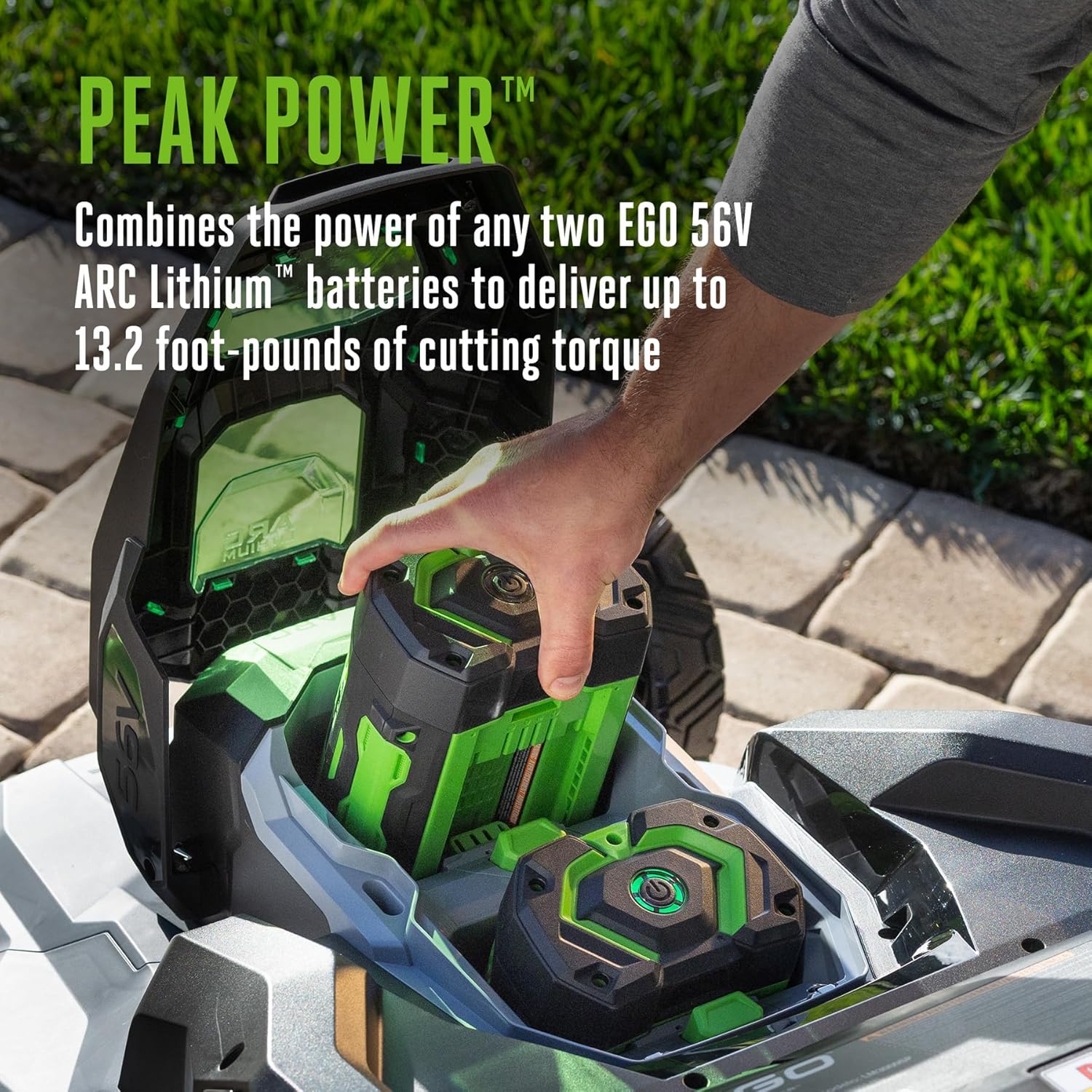 EGO POWER+ Electric Lawn Mower, Self-Propelled Cordless with 30" Super Composite Deck, Includes (2) 56V 6.0Ah Batteries and Dual Port Charger