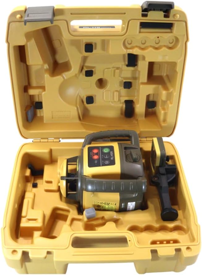 Topcon RL-H5A Self Leveling Horizontal Rotary Laser with Field Book, LS-80 Receiver, Detector Holder & Case, Class 2, IP66 Rating, Dust, and Water Resistance, 2600ft (800m) Construction Laser Level