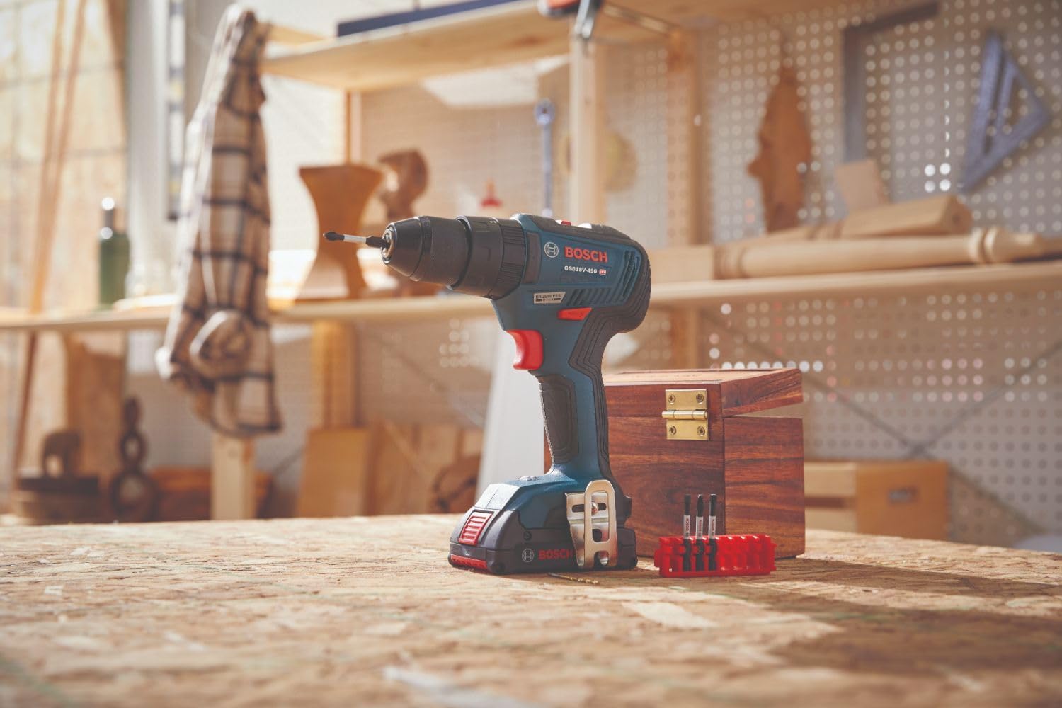 Bosch GXL18V-240B22 18V 2-Tool Combo Kit with 1/2 In. Hammer Drill/Driver, Two-In-One 1/4 In. and 1/2 In. Bit/Socket Impact Driver/Wrench and (2) 2 Ah Standard Power Batteries