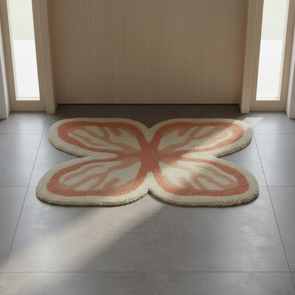 Floral Shaped Area Rug