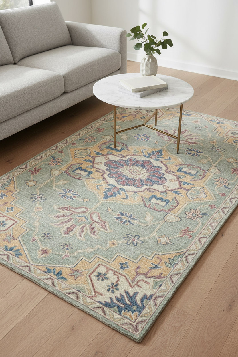 Floral Medallion Area Rug