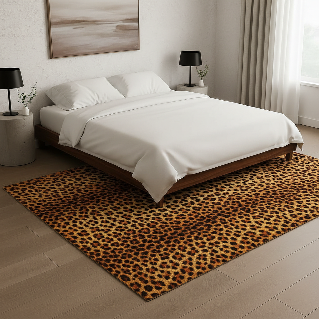 Leopard Print Area Rug