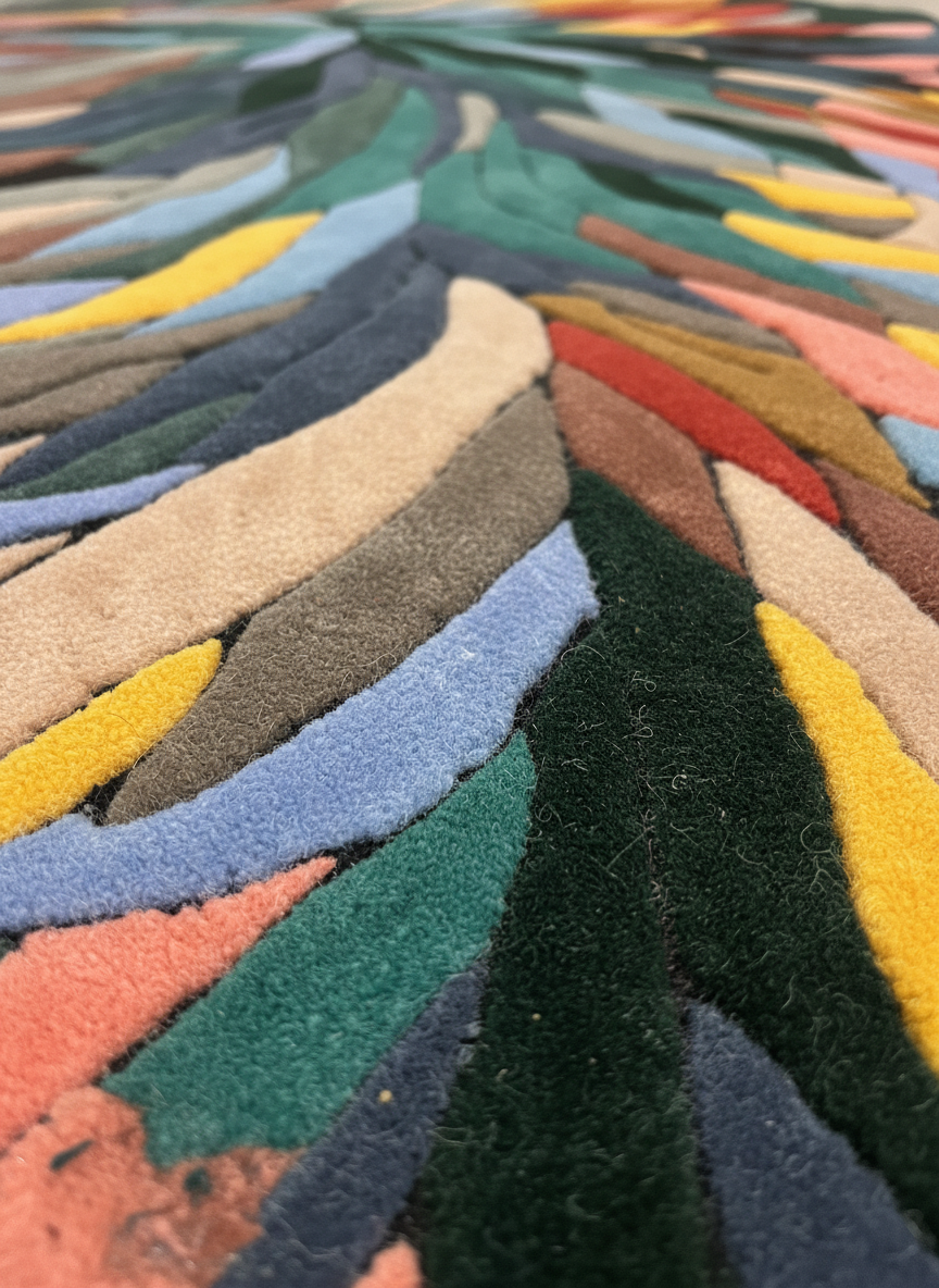 Colorful Felt Art Rug