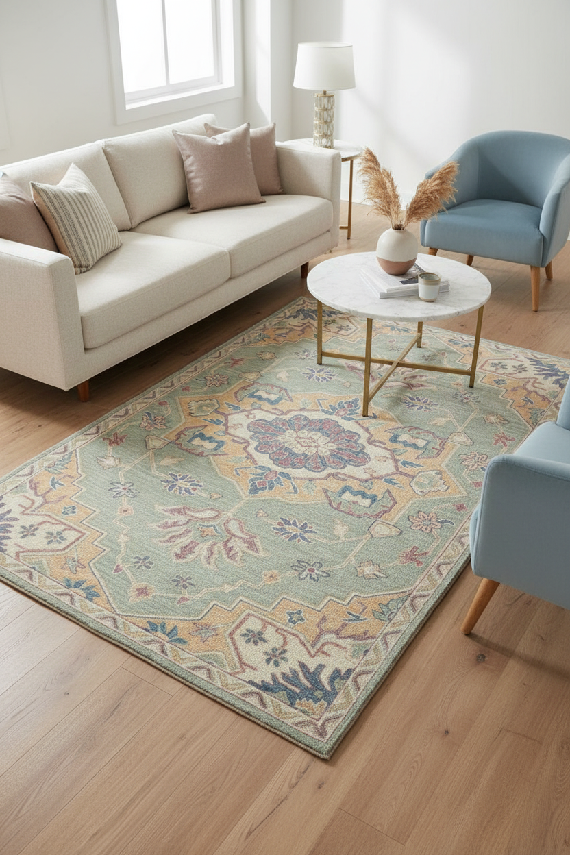 Floral Medallion Area Rug