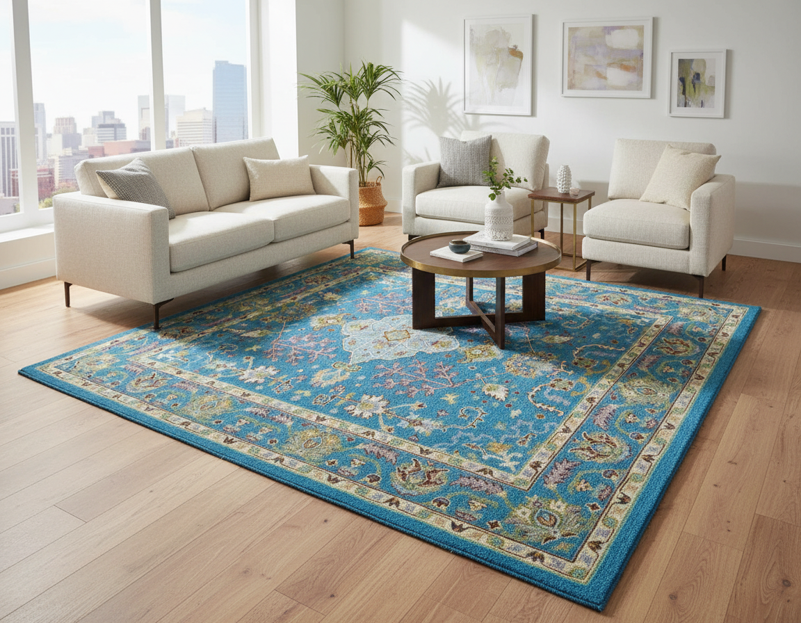 Oriental Blue Area Rug
