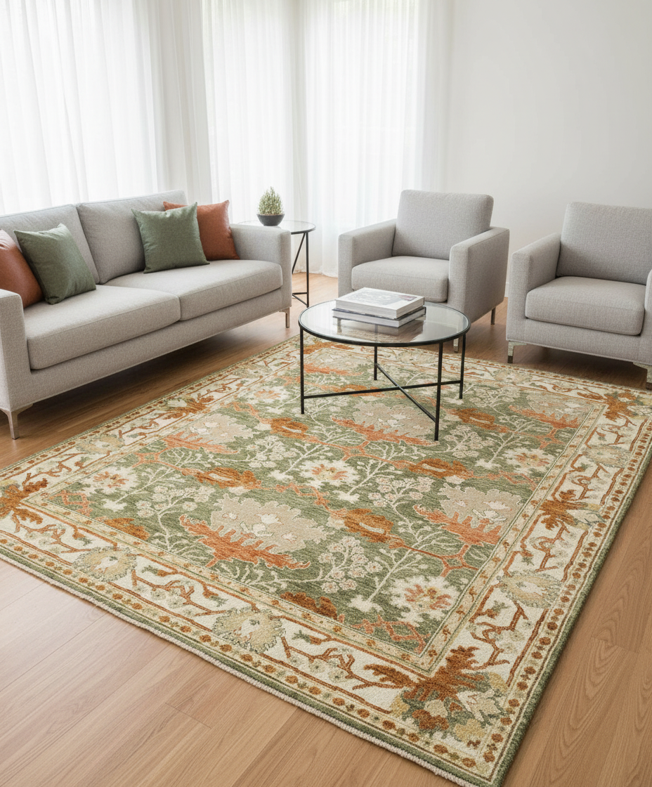 Floral Oriental Area Rug