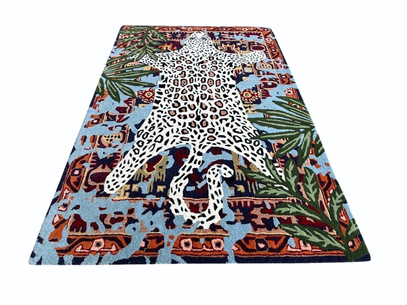 Leopard Print Accent Rug
