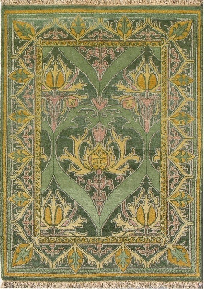 Green Vintage Area Rug