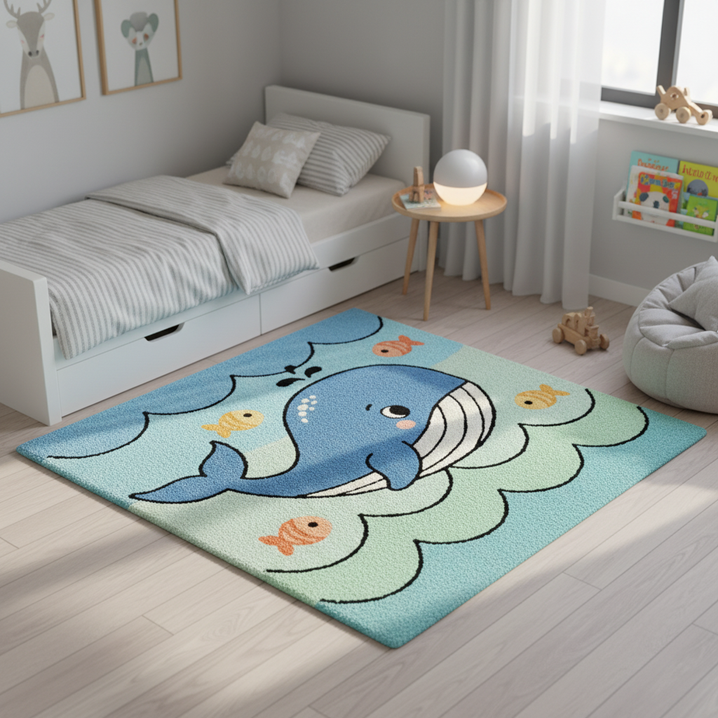 Whale & Fish Kids Rug