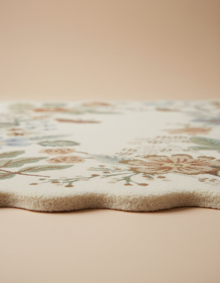 Floral Shaped Accent Rug