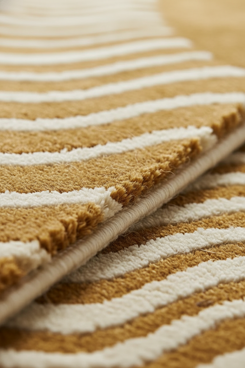Striped Plush Area Rug