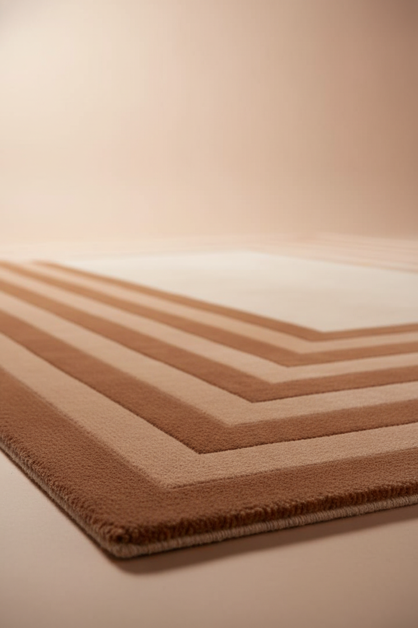 Geometric Beige Area Rug