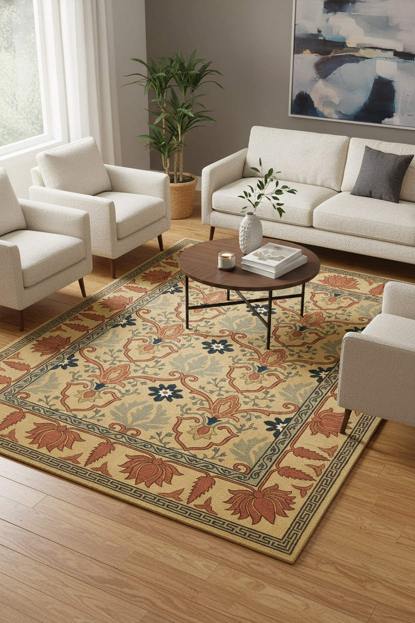 Elegant Floral Area Rug