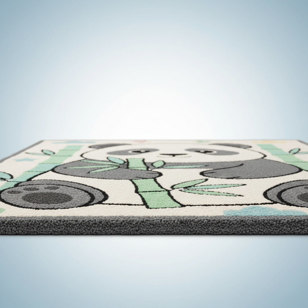 Cute Panda Nursery hand made Rug