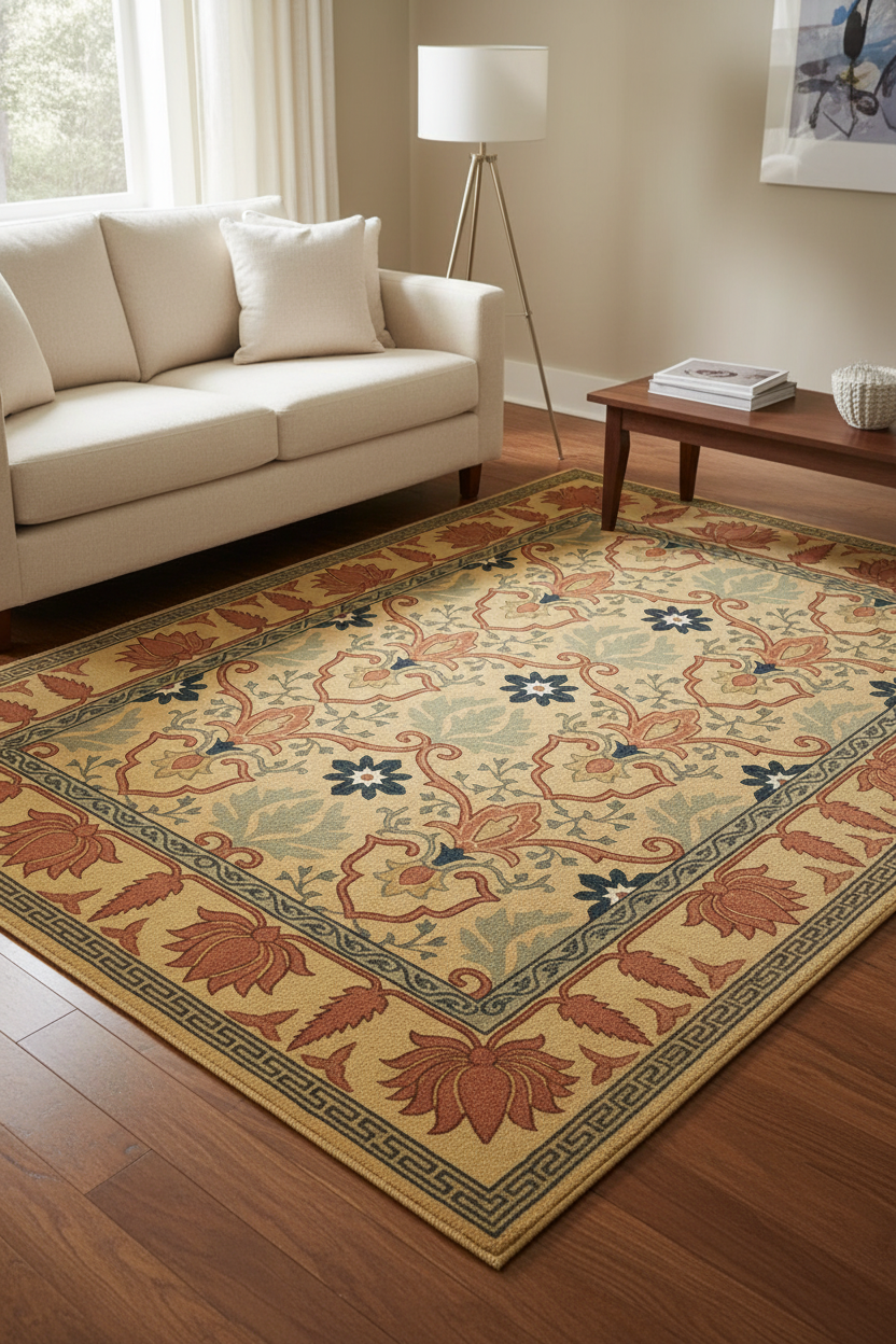 Elegant Floral Area Rug