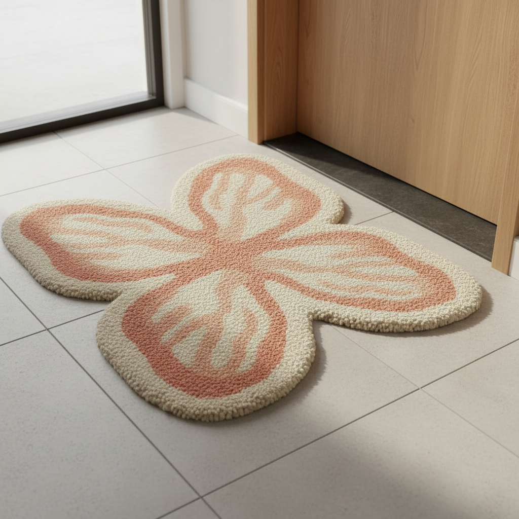 Floral Shaped Area Rug