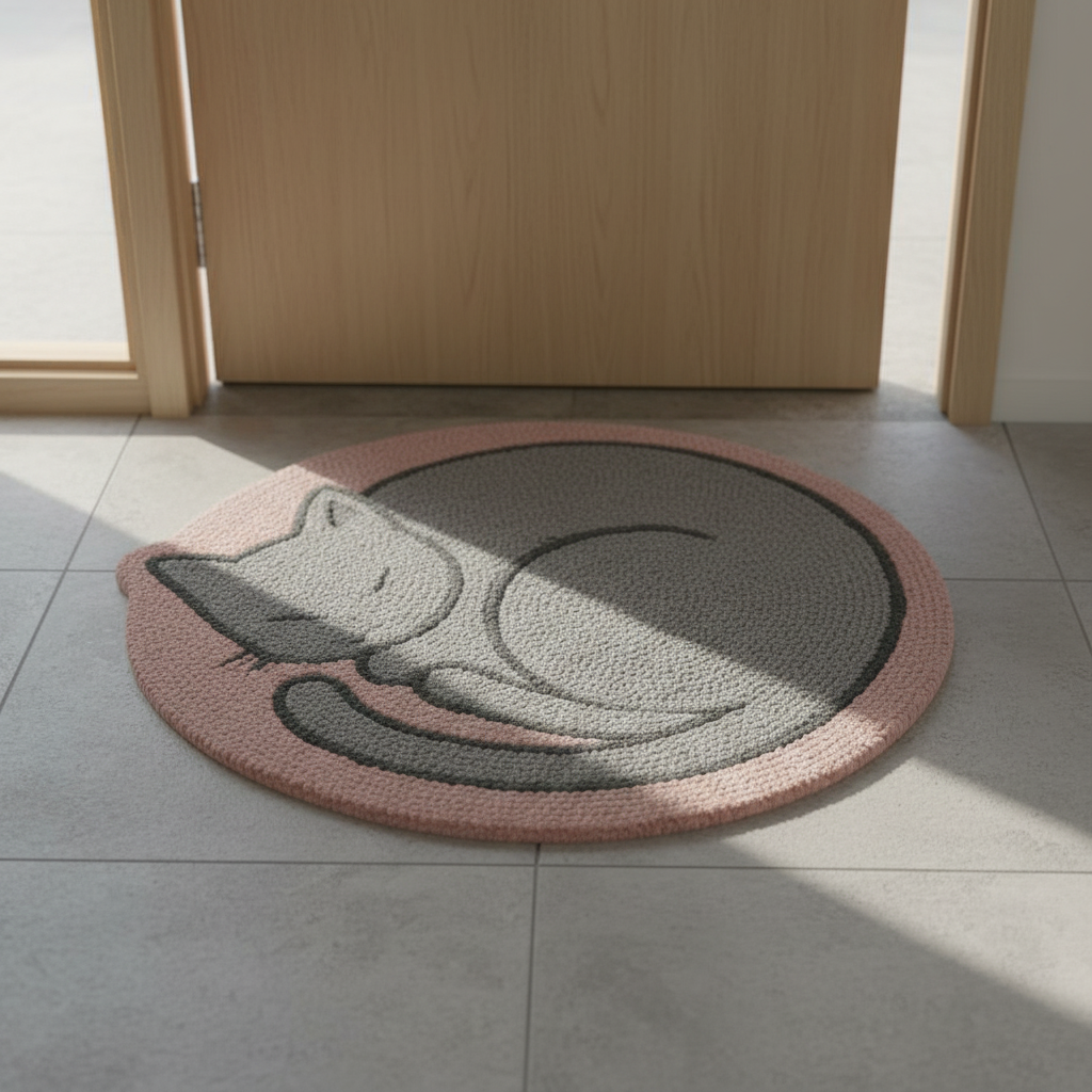 Cat Shaped Door Mat