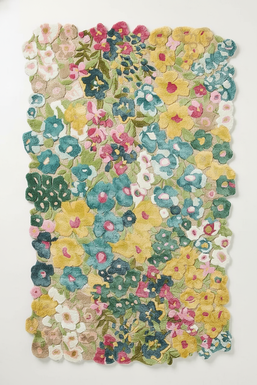 Floral Tufted Area Rug