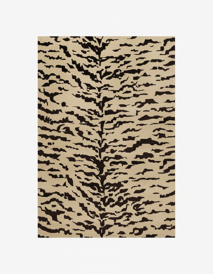 Tiger Print Area Rug