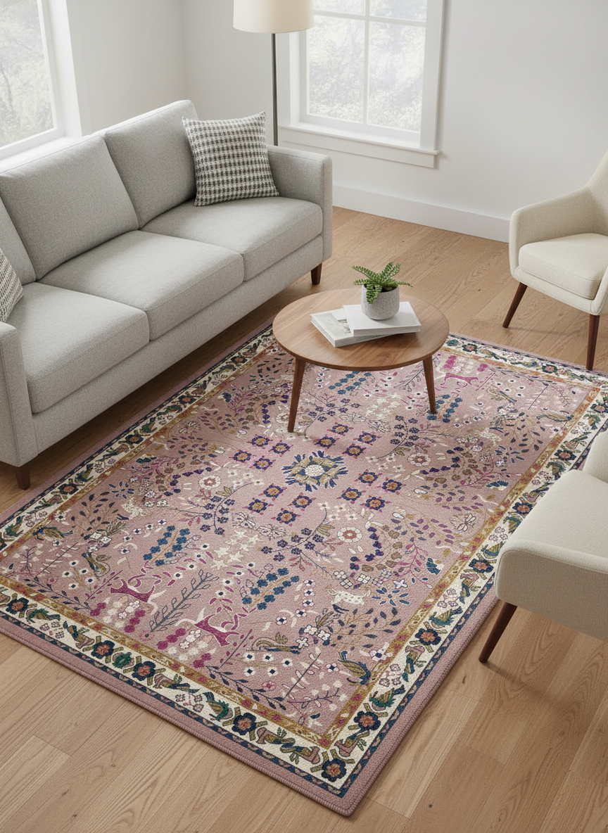 Vintage Floral Area Rug