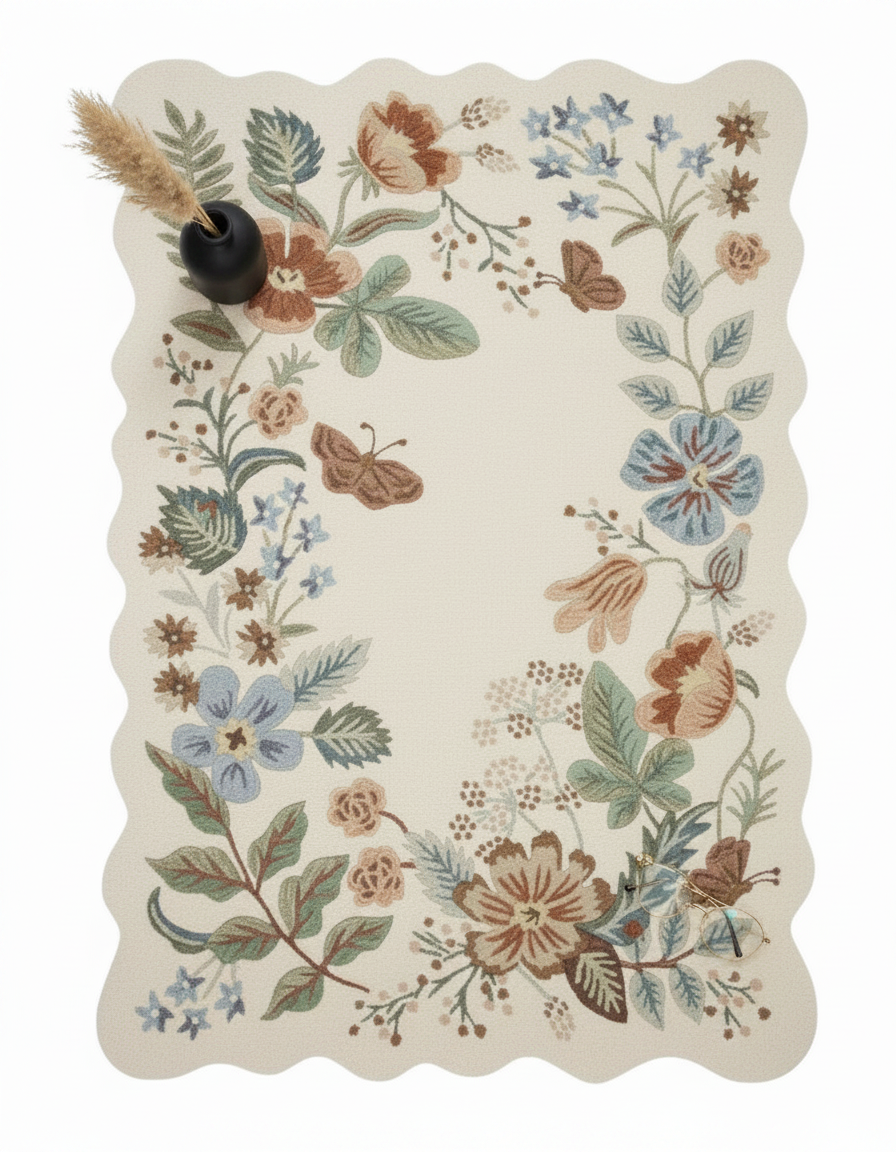 Floral Shaped Accent Rug