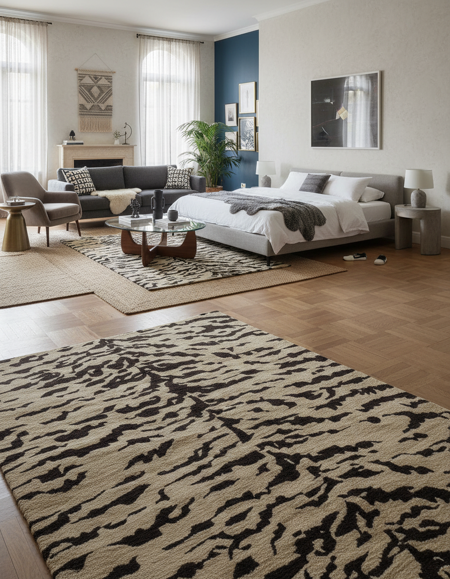 Tiger Print Area Rug