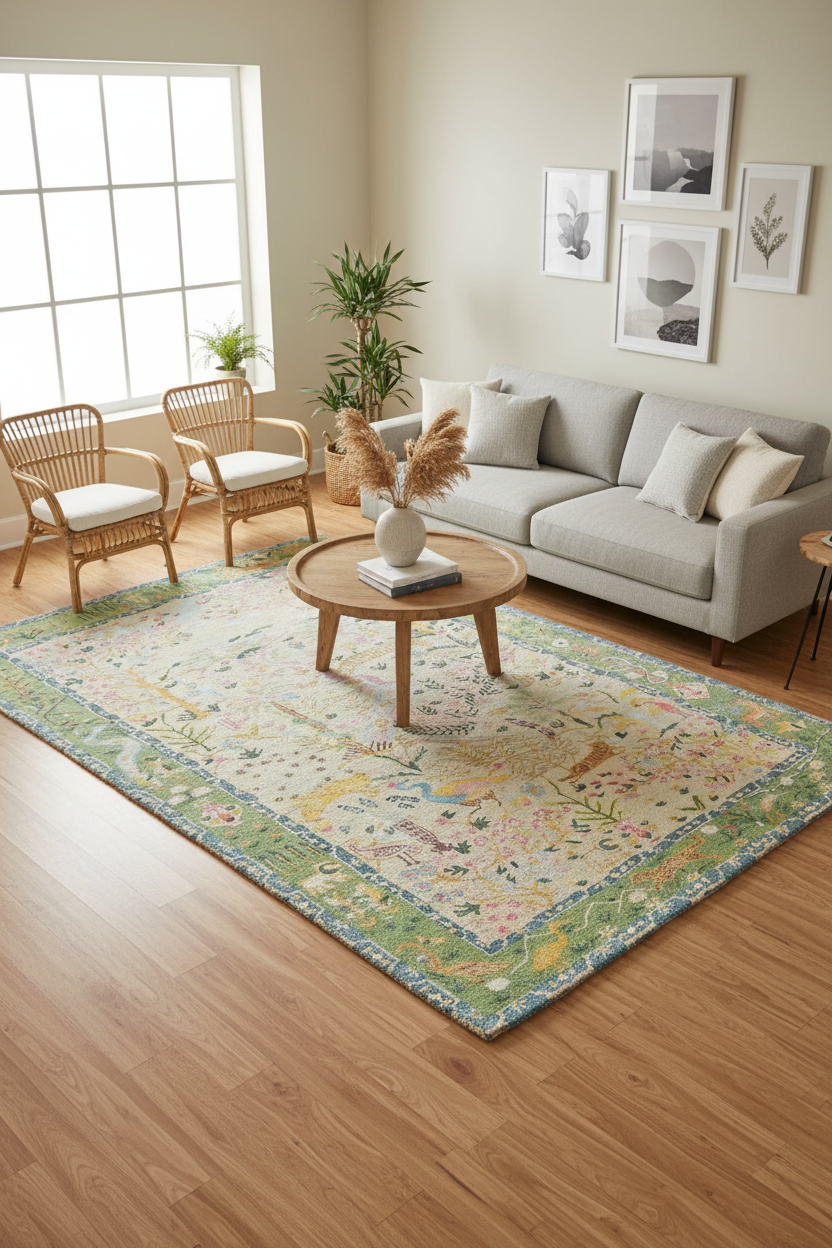 Handwoven Bohemian Area Rug
