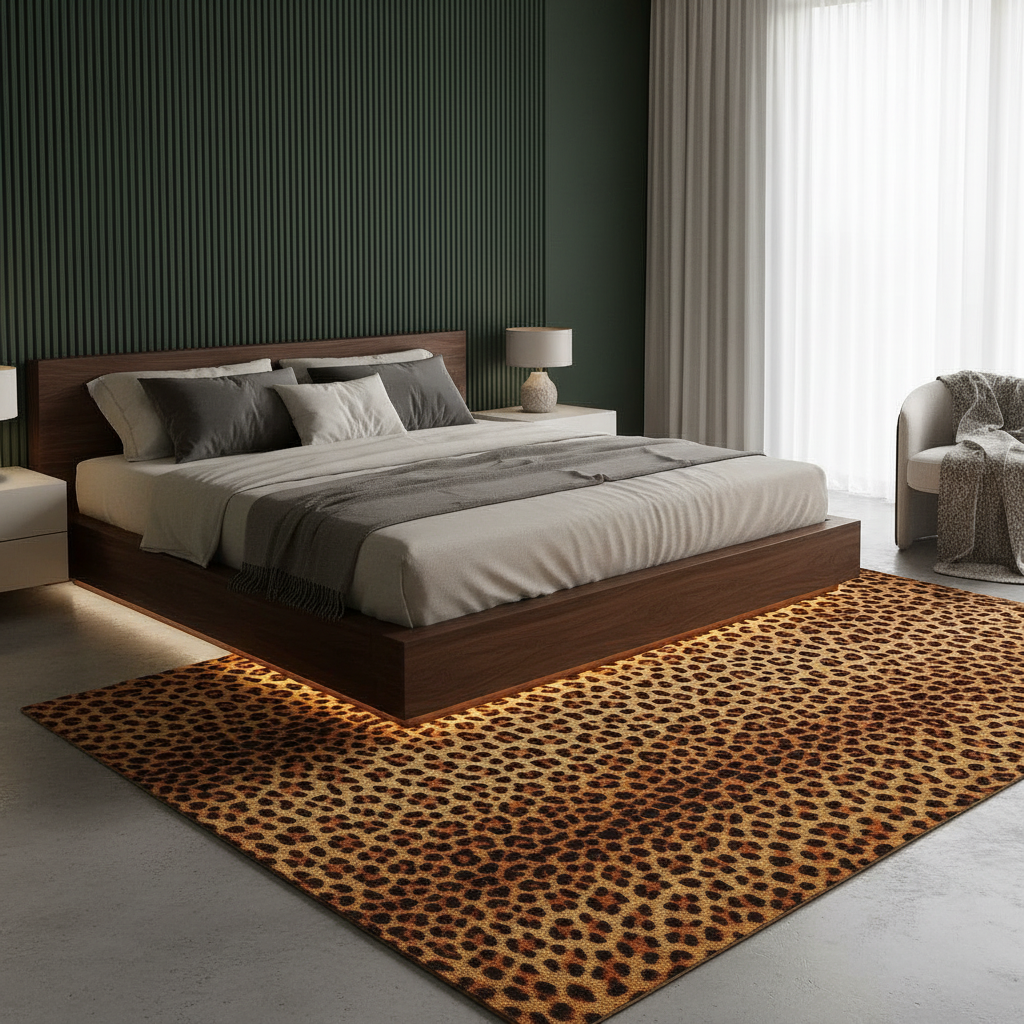 Leopard Print Area Rug