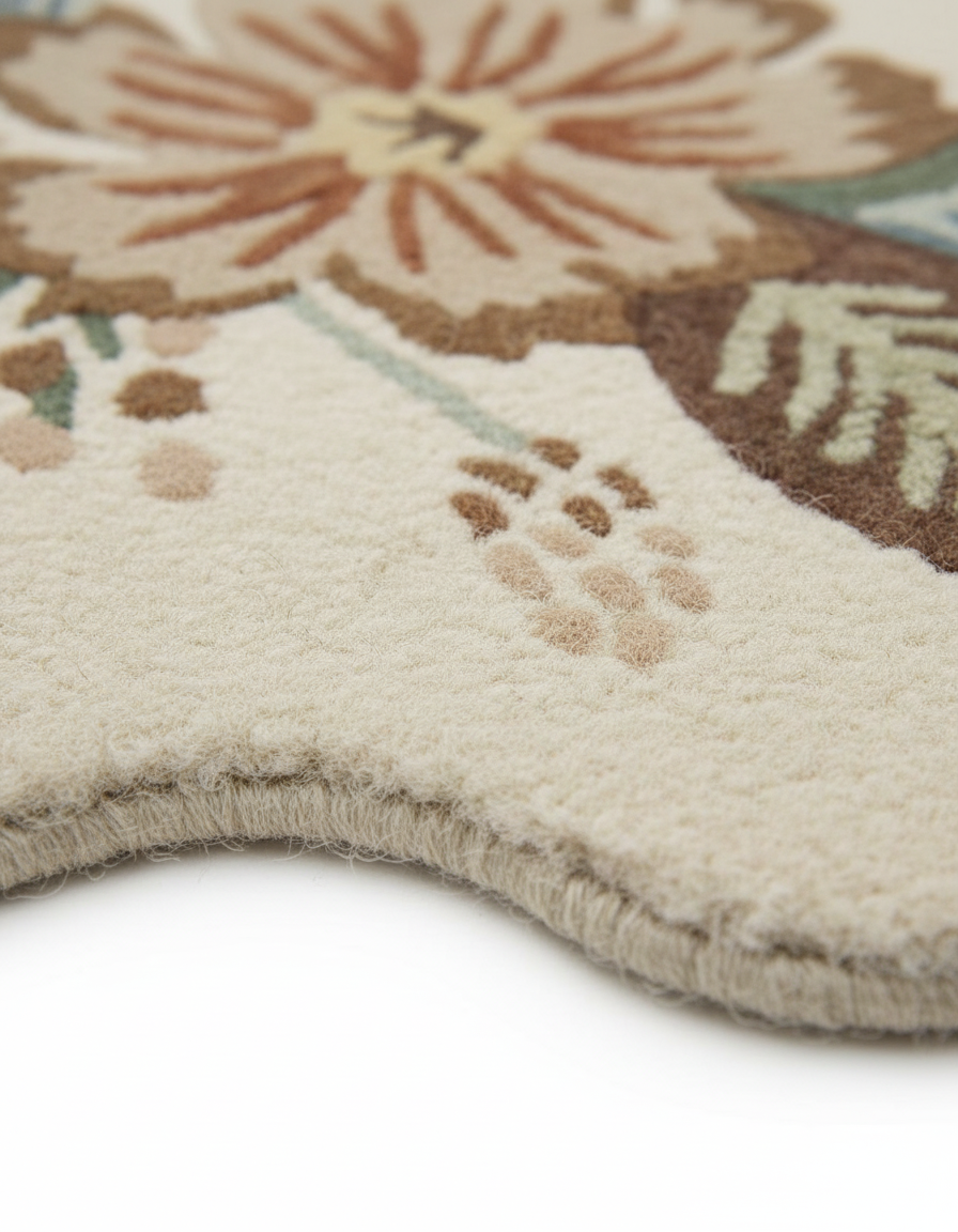 Floral Shaped Accent Rug