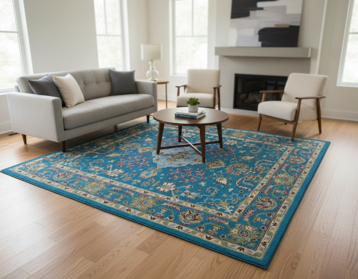 Oriental Blue Area Rug
