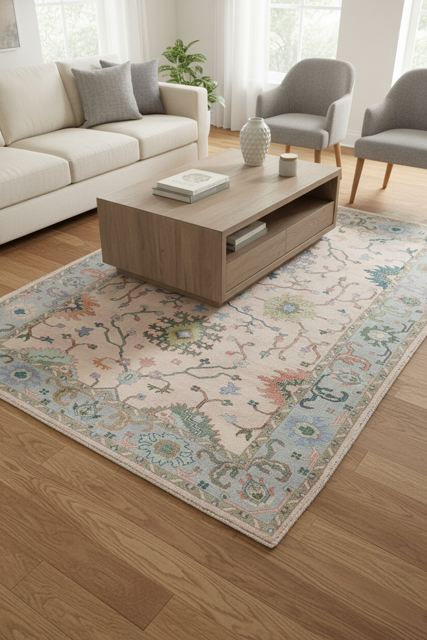 Floral Pattern Area Rug